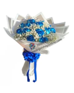 خرید دسته گل رز آبی برای مناسبت های روز پدر  و پسر و عاشقانه با قیمت مناسب ازگل شاپ آنلاین- قیمت دسته گل رز آبی 1000000 تومان- مردانه و خاص برای آقایان و پسر ها 